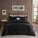 Alton - King Plush Sherpa Down Alternative Comforter Set - Black - Simple Home Plus