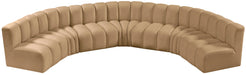 Arc - Velvet 7 Piece U-Shaped Modular Sofa - Simple Home Plus