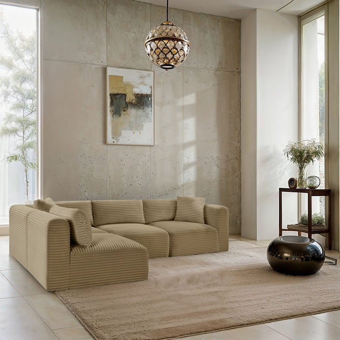 Shaggy - 4 Piece Modular Sectional - Simple Home Plus
