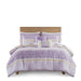 Caralie - Full/Queen 5 Piece Seersucker Comforter Set With Throw Pillows - Purple - Simple Home Plus