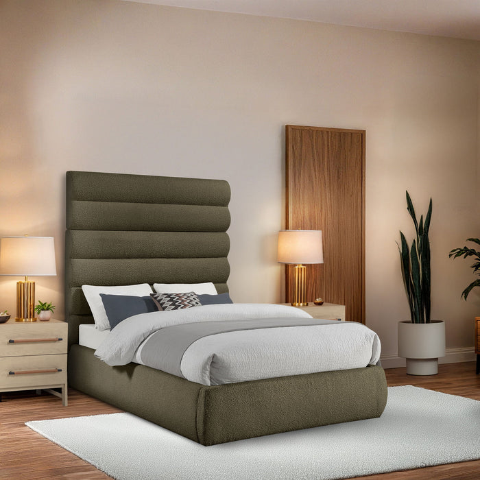 Adam - Boucle Fabric Bed With 70.5" Headboard - Simple Home Plus