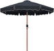 Amalfi - Aluminum Patio Umbrella - Black Base / Light Brown Pole - Simple Home Plus