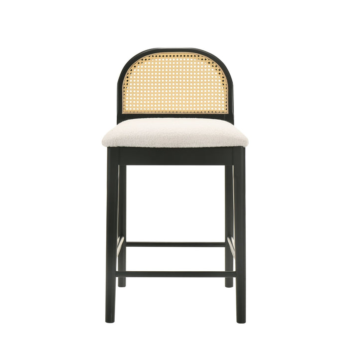 Lucio - Modern Farmhouse Wood Counter Height Kitchen Bar Stool - Simple Home Plus