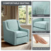 Harris - Swivel Chair - Dusty Aqua - Simple Home Plus