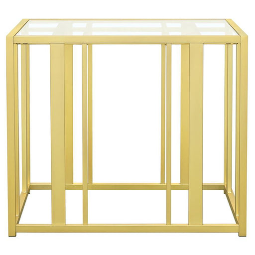 Adri - Rectangular Glass Top Side End Table - Simple Home Plus