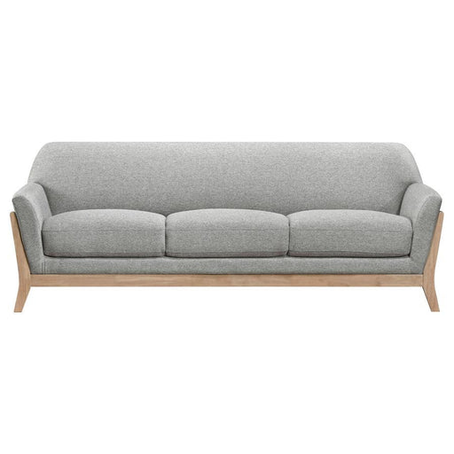 Vaughn - Fabric Upholstered Flared Arm Sofa - Gray - Simple Home Plus