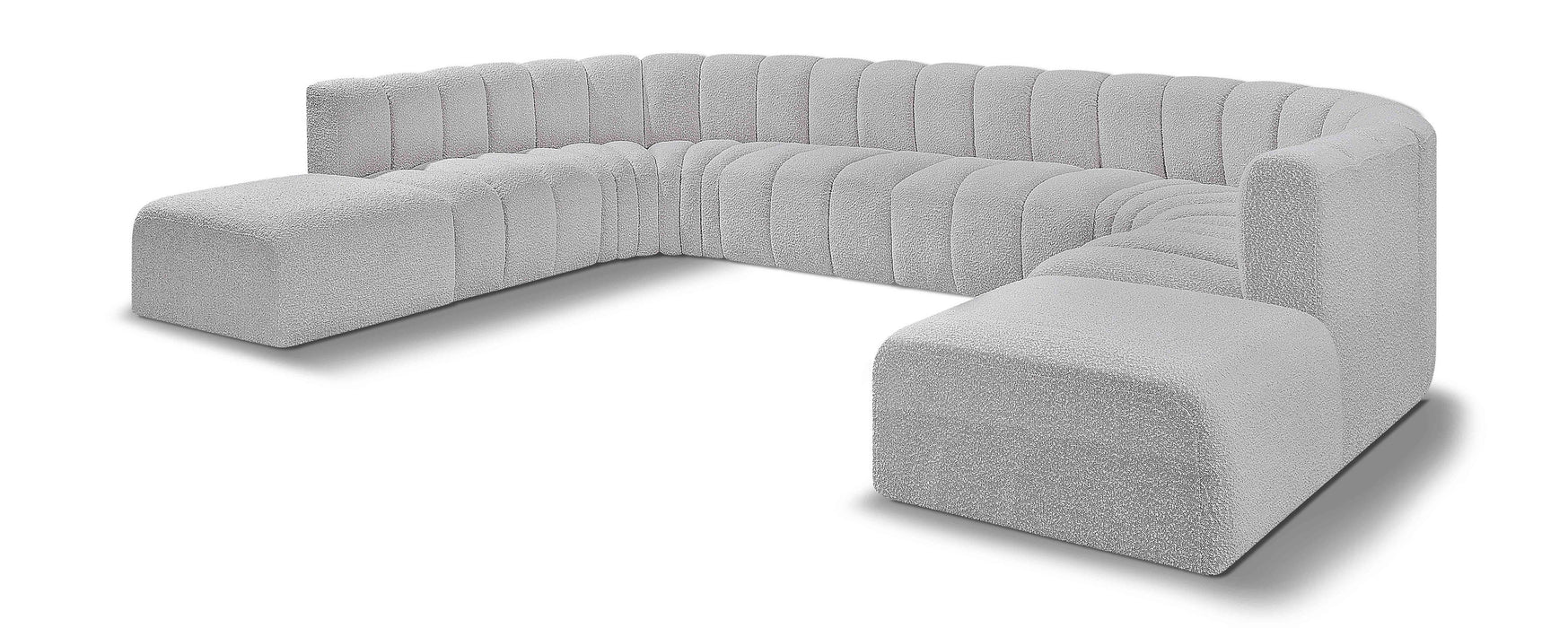 Arc - Boucle Fabric Modular Sectional - Simple Home Plus