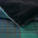 Bernston - Faux Wool to Faux Fur Down Alternative Comforter Set - Green Plaid - Simple Home Plus