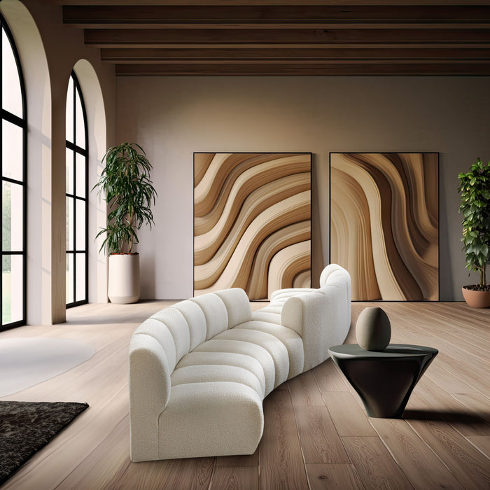 Infinity - 4 Piece Boucle Modular Sectional - Simple Home Plus