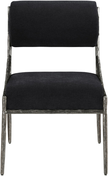 Bastille - Upholstered Dining Side Chair (Set of 2) - Silver Frame - Simple Home Plus