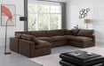 Comfy - 6 Piece Velvet Modular Armless Sectional - Simple Home Plus