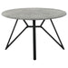 Neil - 5 Piece Round Dining Table Set Concrete - Gunmetal - Simple Home Plus