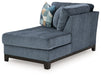 Maxon Place - Raf Corner Chaise - Navy - Simple Home Plus