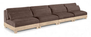 Turin - Chenille Fabric Upholstered Modular Sectional - Brown - Simple Home Plus