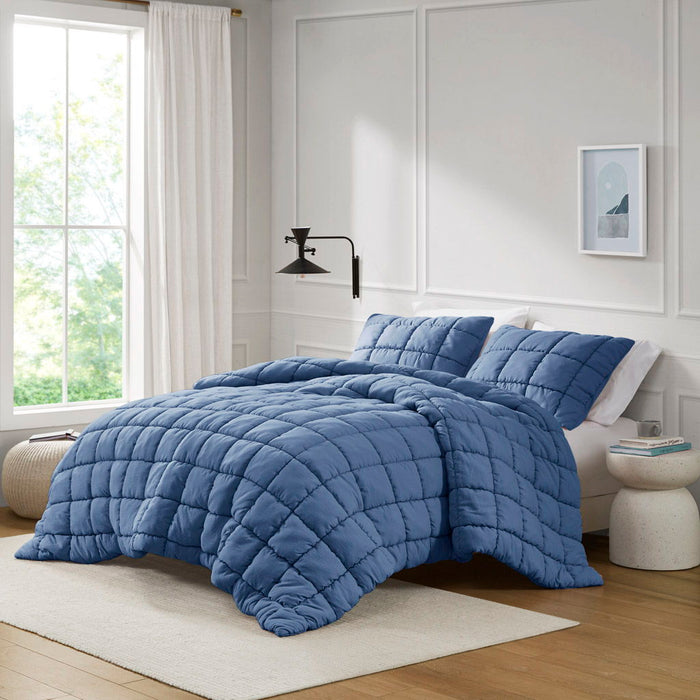 Dream Puff - Down Alternative Comforter Set - Blue - Simple Home Plus