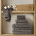 400GSM Essential Bundle Quick Dry 12 Piece Towel Set - Gray - Simple Home Plus
