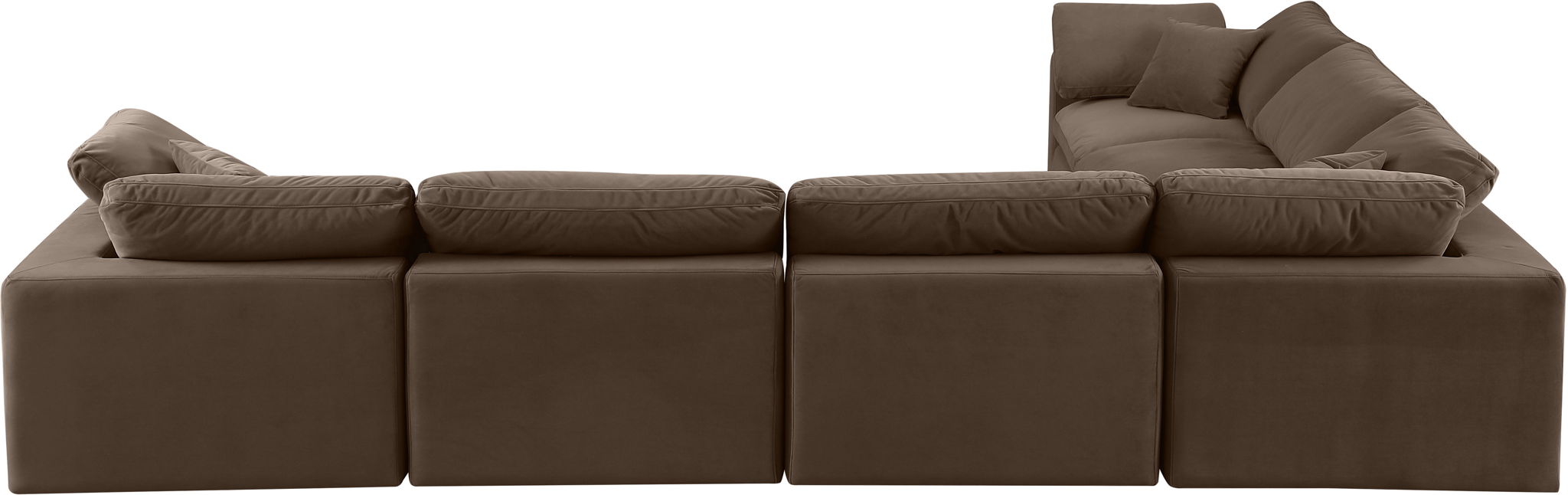 Comfy - 6 Piece Velvet Modular Corner Sectional - Simple Home Plus