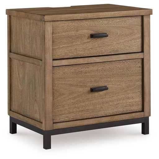Tomtyn - Light Brown - Two Drawer Night Stand - Simple Home Plus
