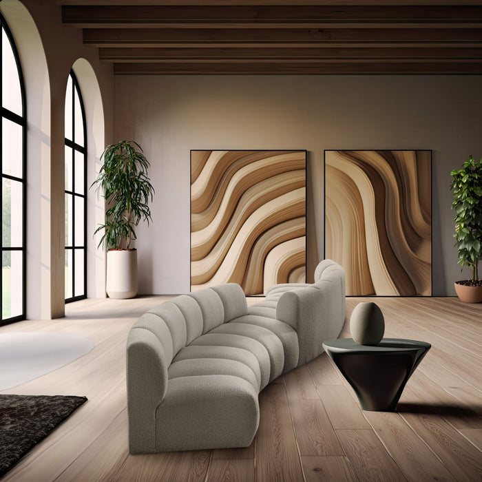 Infinity - 4 Piece Boucle Modular Sectional - Simple Home Plus