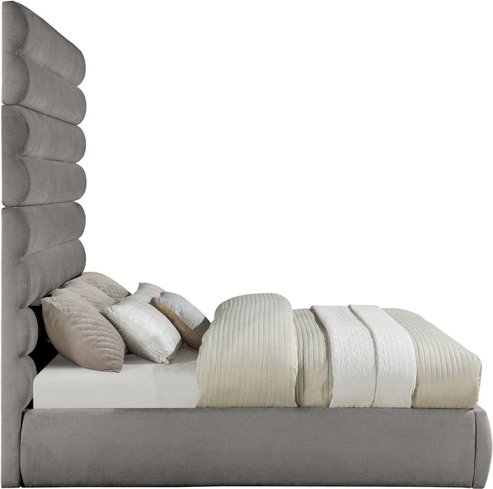 Adam - Chenille Fabric Bed With 89" Headboard - Simple Home Plus