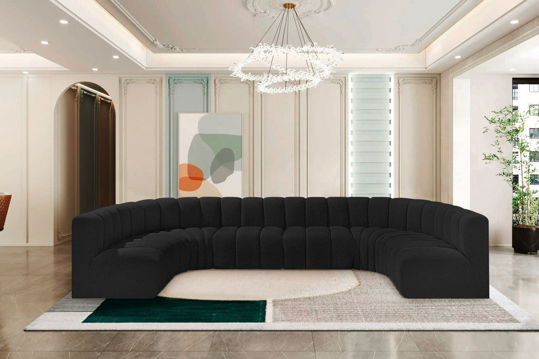 Arc - Boucle Fabric 8 Piece Modular Sofa - Simple Home Plus