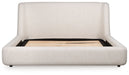 Neo - White / Gray - King Upholstered Platform Bed - Simple Home Plus