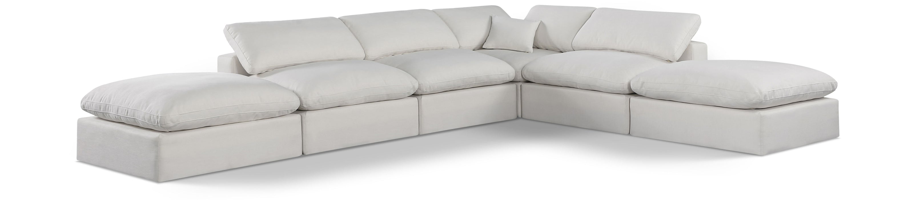 Comfy - 6 Piece Linen Modular Sectional - Simple Home Plus