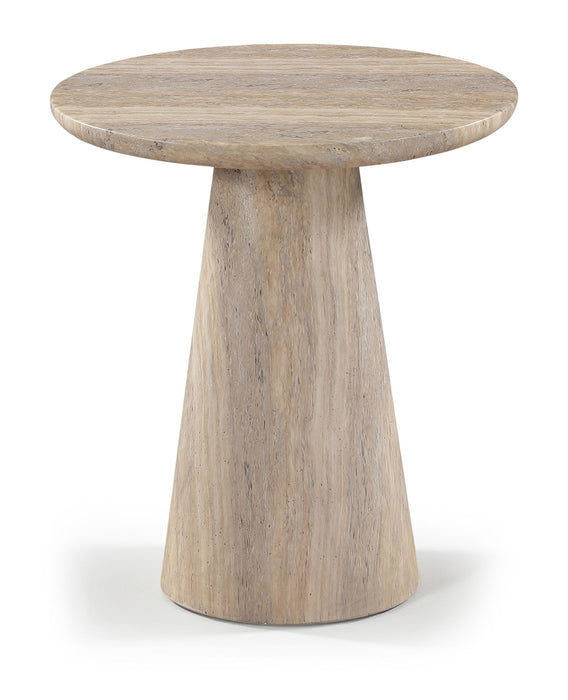 Cassino - Concrete Indoor/Outdoor End Table - Travertine - Simple Home Plus