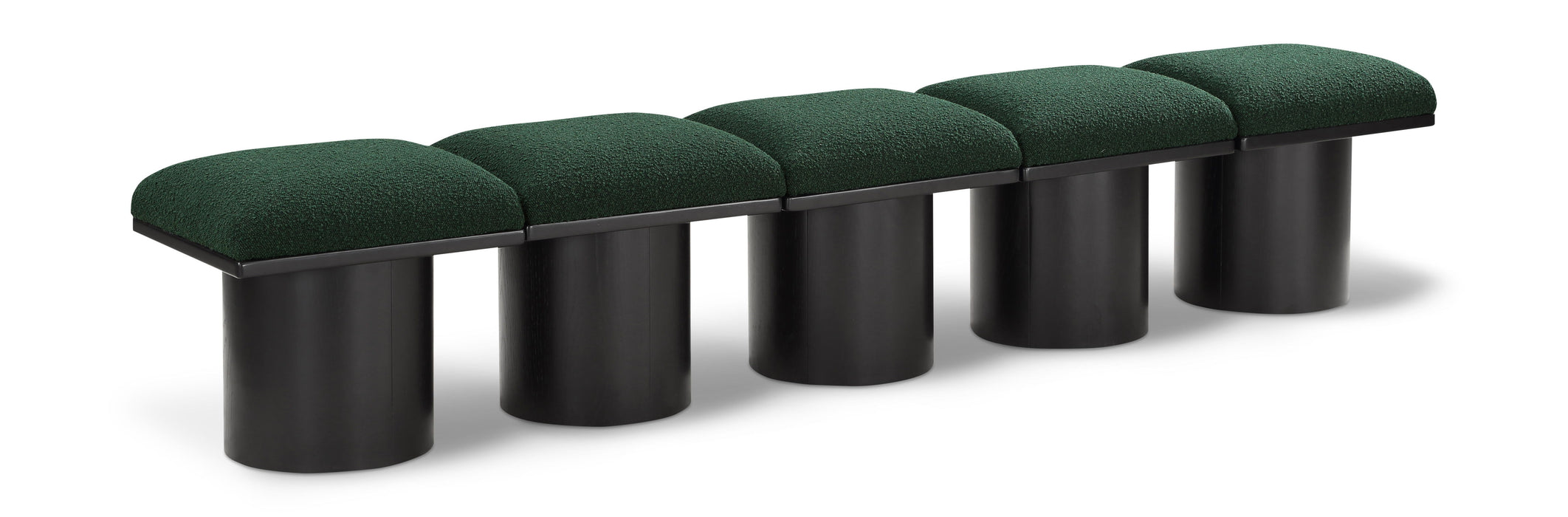 Pavilion - 5 Piece Modular Bench With Black Base - Simple Home Plus