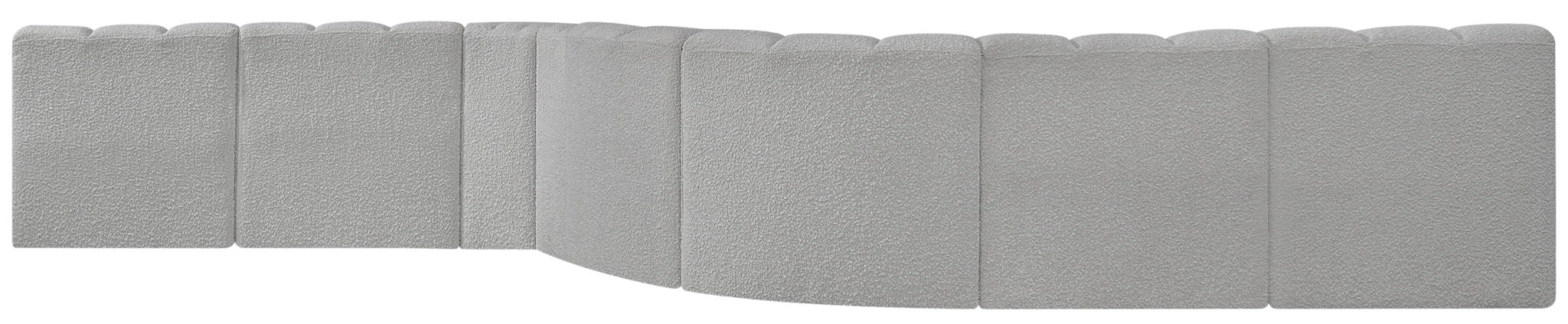 Arc - Boucle Fabric 8 Piece Curved Modular Sofa - Simple Home Plus