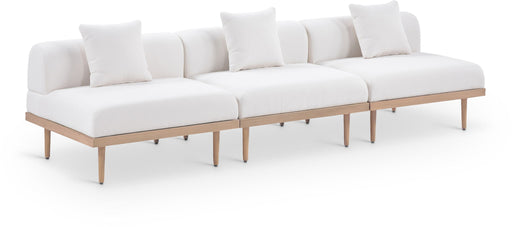 Laguna - 3 Piece Resilient Water Resistant Fabric 106.5" Outdoor Patio Armless Modular Sofa - Simple Home Plus