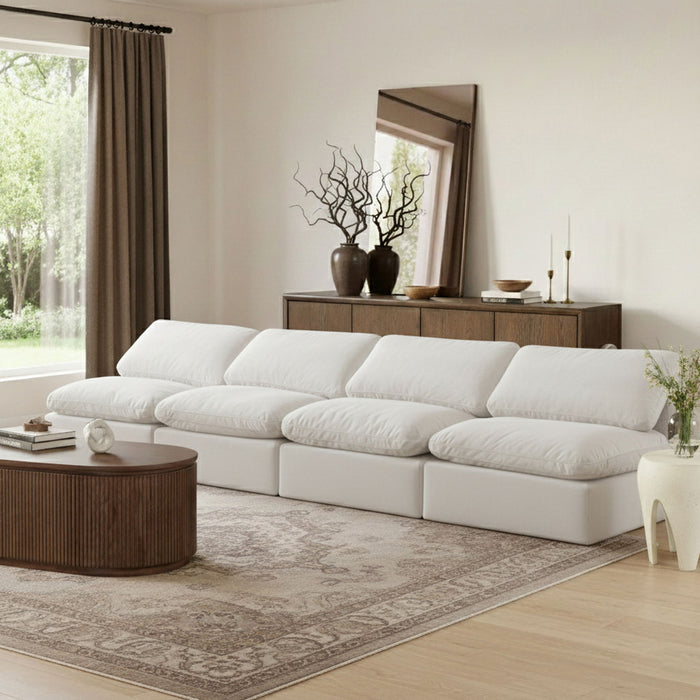 Indulge - Velvet 4 Seat Modular Armless Sofa - Simple Home Plus