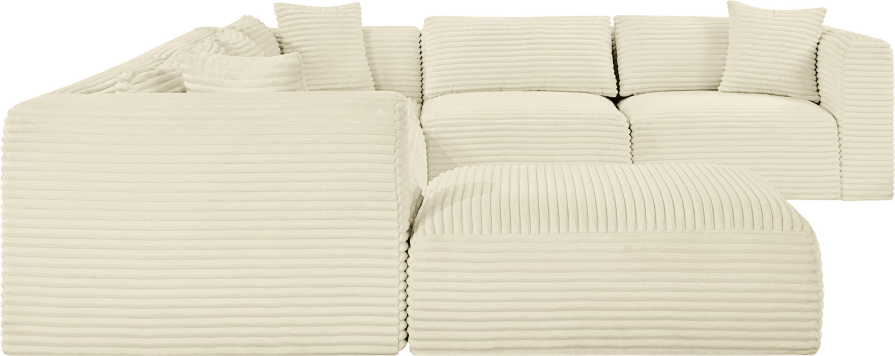 Shaggy - 7 Piece Modular U-Shaped Sectional With Ottoman - Simple Home Plus