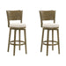 Winsley - Coastal Modern Swivel Wood Bar Height Kitchen Bar Stool - Simple Home Plus