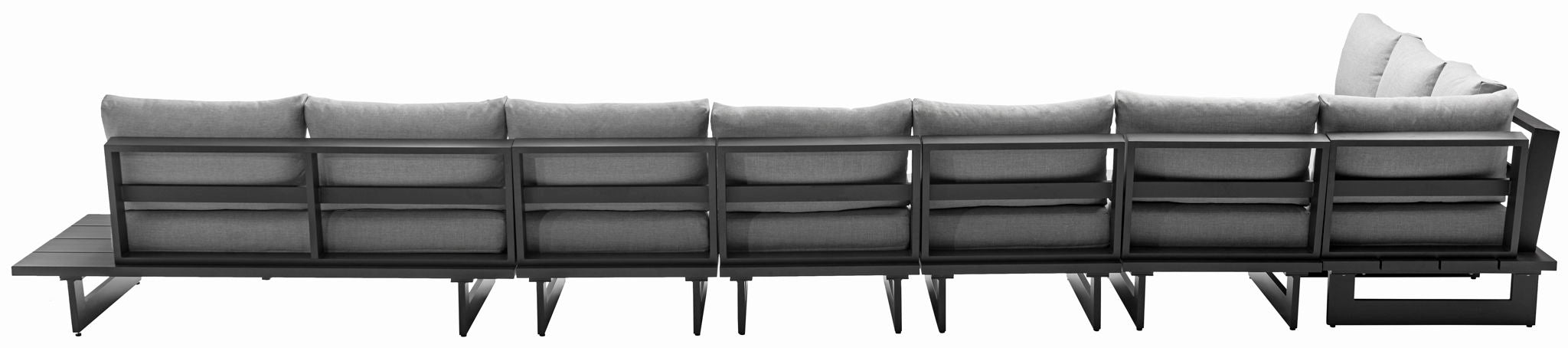 Maldives - 7 Piece Water Resistant Outdoor Patio Modular Sectional With Gray Base - Simple Home Plus