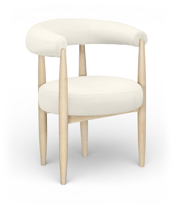 Sable - Vegan Leather Upholstered Dining Chair (Set of 2) - Painted Natural Base - Simple Home Plus