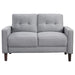 Bowen - Upholstered Track Arm Tufted Loveseat - Simple Home Plus