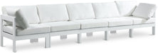 Nizuc - Outdoor Patio 5 Seat Modular Sofa With White Frame - Simple Home Plus