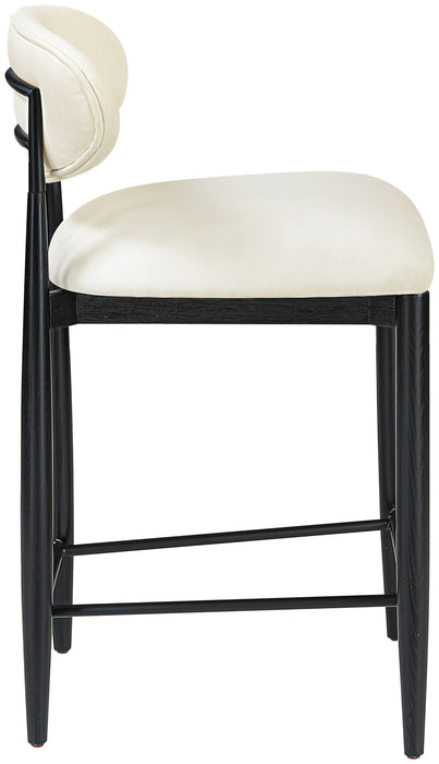 Riccio - Faux Leather Stool - Black Frame - Simple Home Plus