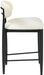 Riccio - Faux Leather Stool - Black Frame - Simple Home Plus