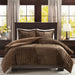 Parker - King Comforter Mini Set - Brown - Simple Home Plus