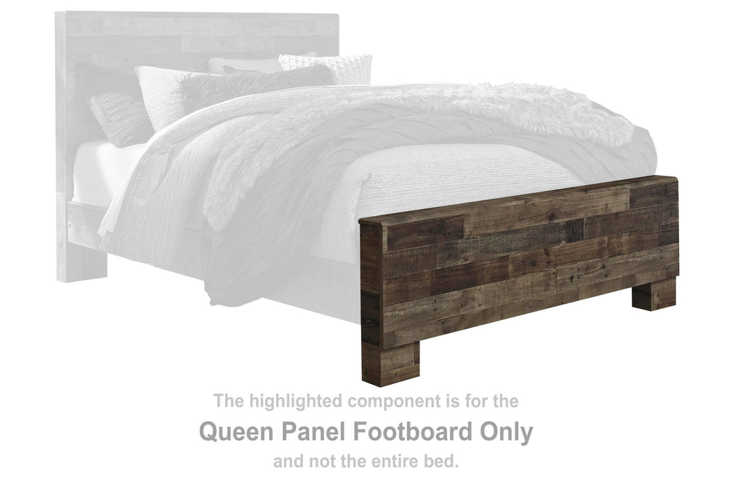 Derekson - Queen Panel Footboard - Multi Gray - Simple Home Plus