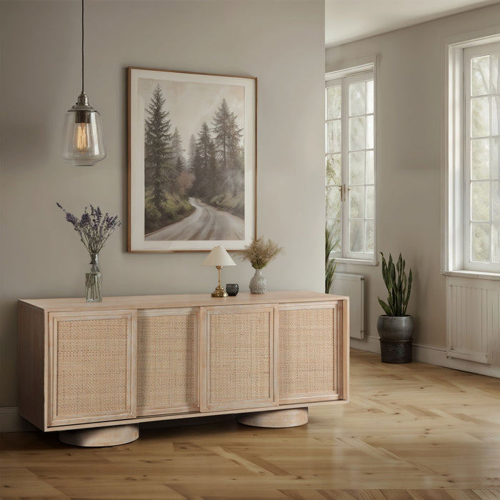 Windsor - Rubberwood Sideboard / Buffet - Natural - Simple Home Plus