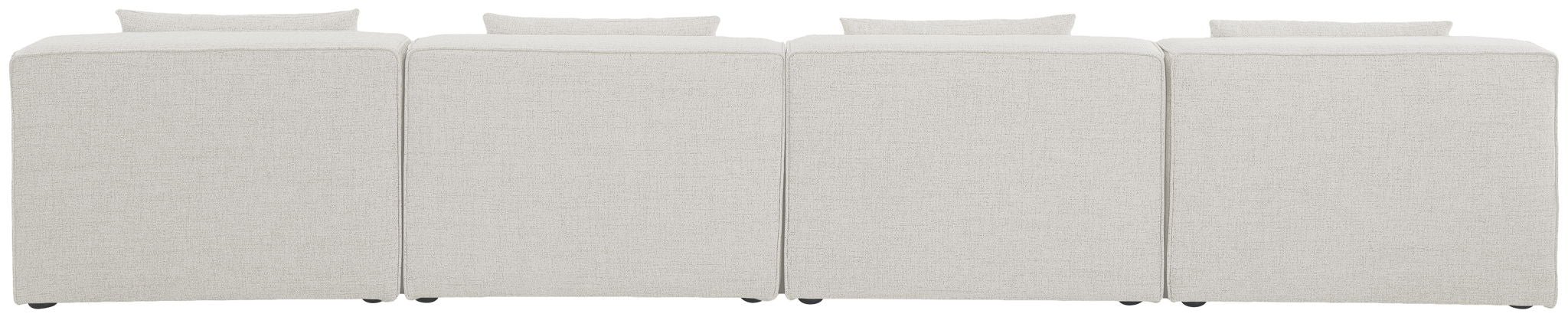 Cube - Linen Modular 4 Seat Armless Sofa - Simple Home Plus