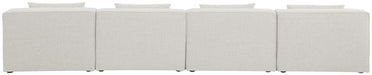 Cube - Linen Modular 4 Seat Armless Sofa - Simple Home Plus
