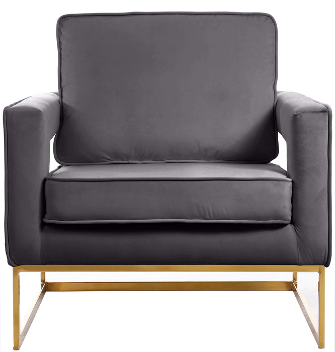 Noah - Accent Chair with Gold Legs - Simple Home Plus