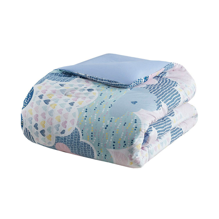 Cloud - Printed Comforter Set - Blue - Simple Home Plus
