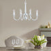 Amelia - 8-Light Traditional Metal Chandelier - Glossy White - Simple Home Plus