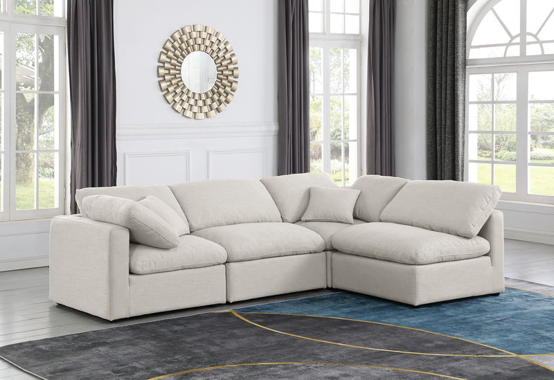 Indulge - Linen 4 Piece Modular Sectional
