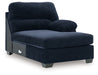 SimpleJoy - RAF Corner Chaise - Navy - Simple Home Plus